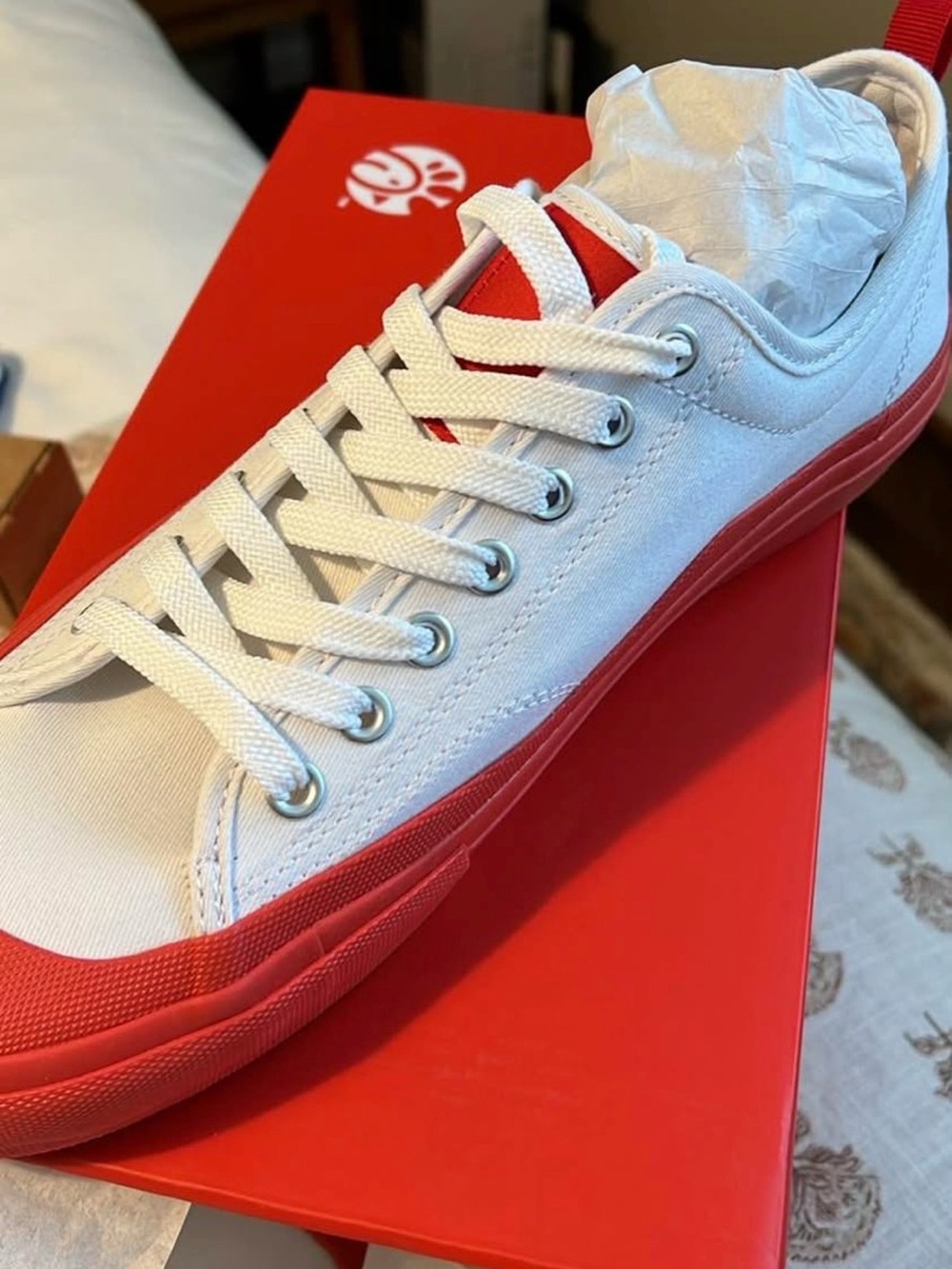 Chick-fil-A BBQA Sauce Men's White Canvas Low-Top Sneakers